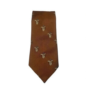 VINTAGE Chadwick By Wembley Hazelnut Brown Eagle Logo Pattern 53"X4"